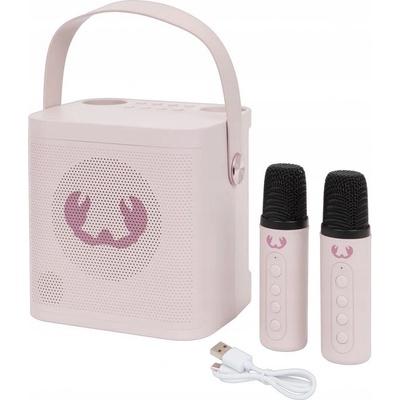 Přenosný set Fresh 'n Rebel KARAOKE SET reproduktor + 2 x mikrofon S. PINK
