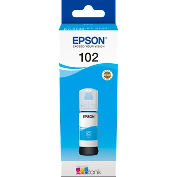 Epson Бутилка мастило за Epson EcoTank ET-3700/ET-2950/ET-3800/ET-3900/ET-3950/ET-4900 Series - Ink /102/ / C13T03R240 - Cyan - PN C13T03R240 (C13T03R240)