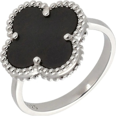 Majya Stříbrný prsten LUCKY JOE black 11839 5