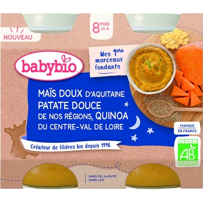 Babybio Bio sladká kukuřice sladké brambory a quinoa 2 x 200 g