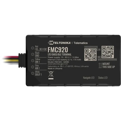 Teltonika FMC920-E 4G LTE GPS тракер за превозни средства - Прецизно позициониране и дистанционно спиране (FMC920E)