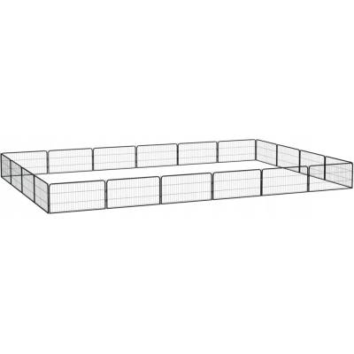 VidaXL Kotec pro psa 400 x 600 x 50 cm ocel práškovaná černá
