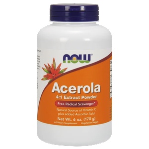 NOW НАУ ФУДС АЦЕРОЛА ПРАХ 170 ГР. /now acerola extract powder 170gr