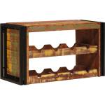 vidaXL Винен рафт Кафяво 80 x 45 x 33 см Солидна рециклирана дървесина (4104759)