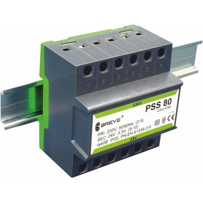 BREVE Transformátor PSS 80N 230/12V pro lištu (16012-9906)