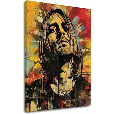 Kurt Cobain na plátne - Hudobná revolúcia - 100x150 cm