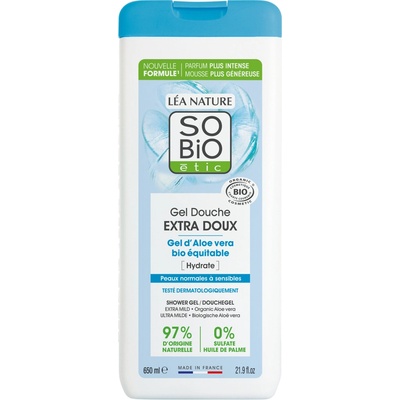 SO’BiO étic sprchový gél s aloe vera 650 ml