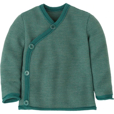 disana Детско вълнено яке disana Kid's Mélange Jacket Merino jacket - Eukalyptus / Jade - размер 62/68 (EU) (703-2860-1211)