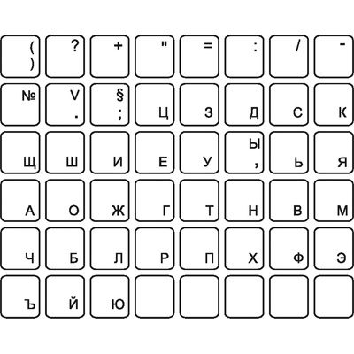 Spree Букви за клавиатура кирилица, лепящи (3800884191903)