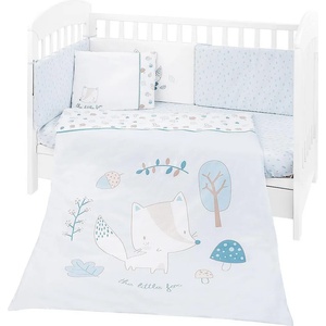 KikkaBoo Бебешки спален комплект 6 части 70/140 Little Fox (41101060110) - salemax