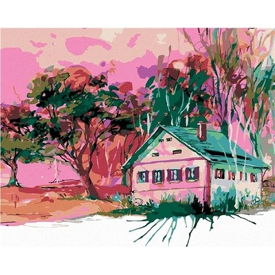 zuty Malování Podle Čísel Domek V Bavorské Vesničce 40 x 50 Cm Plátno