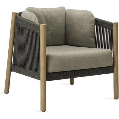 Vincent Sheppard Nízké Lento 75x83x78 cm rám teak výplet lanko anthracite bez sedáků