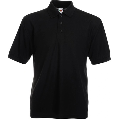 Fruit of the Loom 65/35 pique polo / Мъжка поло тениска с къс ръкав - черна, размер xxxl (16340200213)