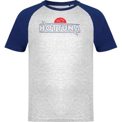 Hot Tuna Мъжка тениска Hot Tuna Crew T Shirt Mens - Grey Raglan