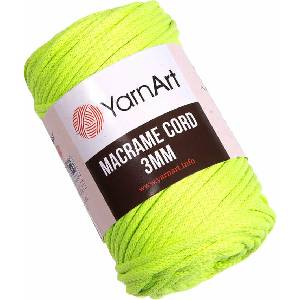 YARNART Macrame Cord 3 mm 85 m 801 Green юта (Macrame Cord 3 mm 801)