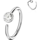 Šperky4U piercing do nosu ucha kruh se zirkonem N0024-C