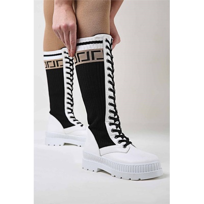 Moda Trend Дамски ботуши - Бели #319884 (319884_Бяло)