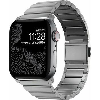Nomad Active Strap Pro řemínek pro Apple Watch 44 42 mm hnědo-stříbrná NM1A4mSNW0
