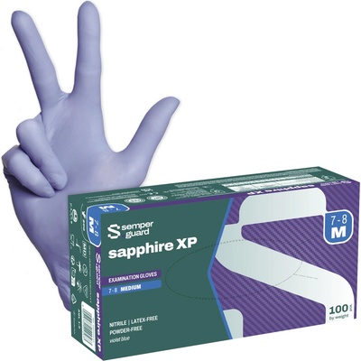 PRA-P-OR s. r. o Semperguard sapphire xp / Ръкавици за еднократна употреба от нитрил - сини m (prapor180108)