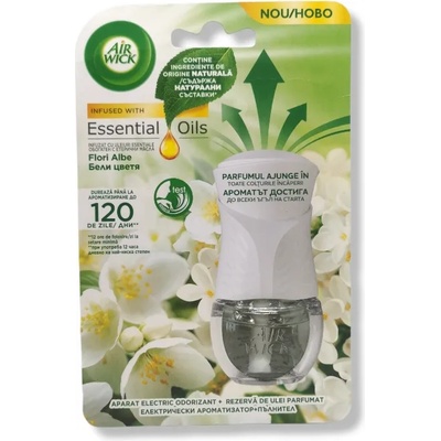 Air Wick електрически ароматизатор машинка+пълнител 19мл, Бели цветя