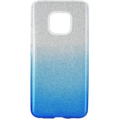 Forcell Блестящ Силиконов Калъф за Huawei Mate 20 Pro, Forcell Shining Case, Сребро/Син (5901737936622)