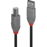 Lindy LNY-36675 : : USB 2.0 кабел, Anthra Line, Type A-B, M-M, черен, 5.0 м (LNY-36675)
