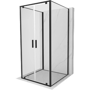 Mexen Exo-BR Duo 3S 3-стенна душ кабина с въртящи се врати 100 x 100 см, прозрачна, (8182-100-100-70-00-3S)