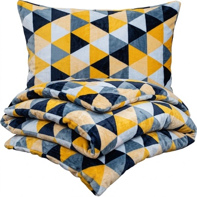 4Home Obliečky mikroflanel Scandi triangle 160x200 70x80