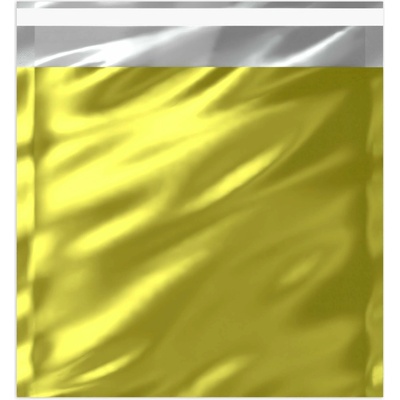 Lesklé metalické fóliové obálky - 220 x 220 mm - Zlatá