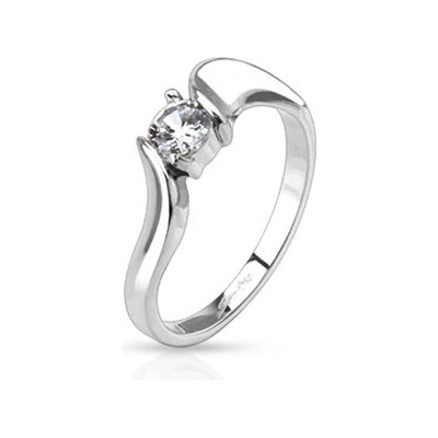 Šperky4U dámský ocelový prsten se zirkonem OPR1469