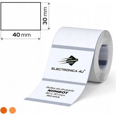 Samolepicí štítky samolepky termální Niimbot K2 K3 40x30mm 965ks