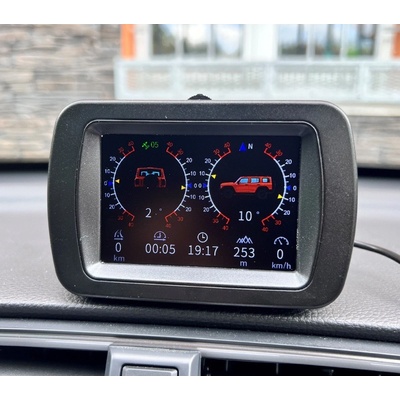 STU SE143 Palubní DISPLEJ 3,5" LCD, GPS měřič rychlosti s vestavěným víceosým gyroskopem – Zboží Mobilmania