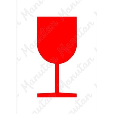 Manutan Krehké, samolepka 74 x 105 x 0,1 mm