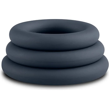 Image 1 of Boners 3-Piece Cock Ring Set Grey