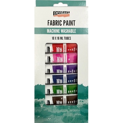 Pentart sada barvy na textil 10 ks 16 ml