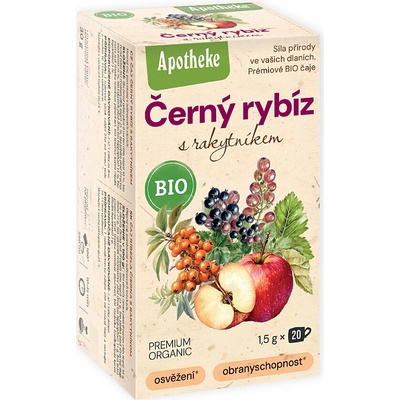 APOTHEKE Čaj čierne ríbezle s rakytníkom BIO 20 sáčkov