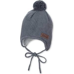 Sterntaler Детска зимна шапка (beanie) Sterntaler Kid's Knitted Beanie Pompom Beanie - Mittelgrau - размер 39 cm (904-2492-0314)