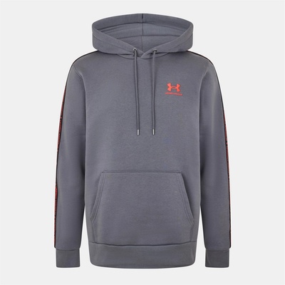 Under Armour Мъжки суичър Under Armour Icon Fleece Taping Hoodie Mens - Castlerock/Red