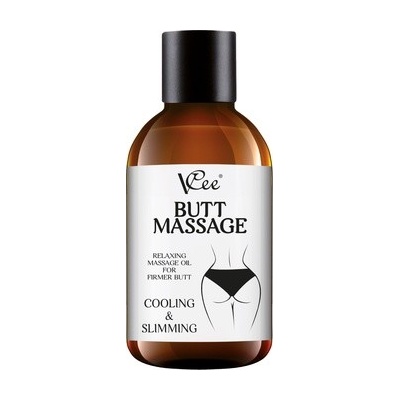 VCee Butt massage zpevňující masážní olej na pozadí 200 ml