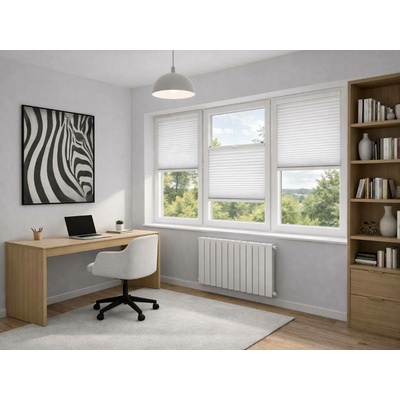 Zebra-Shop Plissé Lux Zatemňující Duo Bílá PM01 37 x 80-110 cm