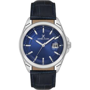 Daniel Klein DK. 6.14206-2 - мъжки часовник, кварцов, 42 mm, син циферблат, 5 ATM, синя кожа