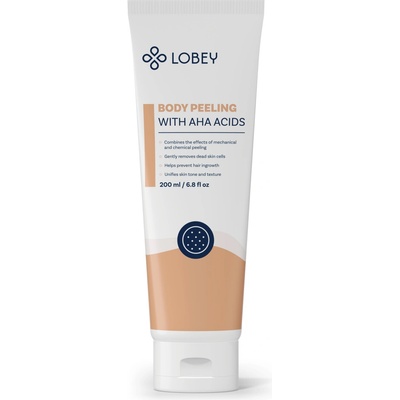 LOBEY Tělový peeling s AHA kyselinami 200 ml – Zboží Mobilmania