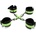 Kiotos Glow In The Dark Cuffs & Hogtie Set
