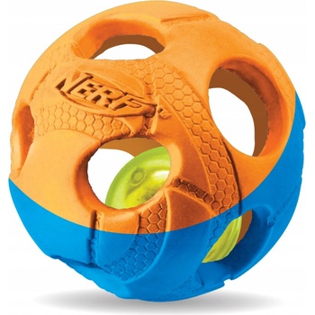 Nerf Dog svietiaca lopta oranžová zelená, 8,7 cm