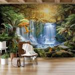 Art Gift Decor Фототапет водопад в джунглата