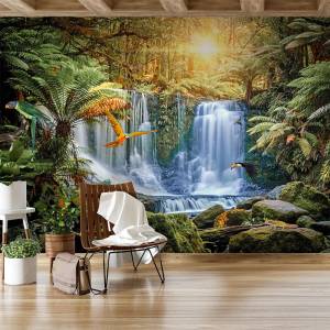 Art Gift Decor Фототапет водопад в джунглата