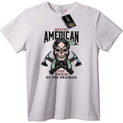 NOONEBRAND Тениска Родно Американски Череп - M, Black