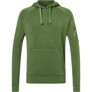 super. natural Мъжки вълнен пуловер Super. natural Favourite Pocket Hoodie Merino hoodie - Chive - размер 54 (005-5975-0414)