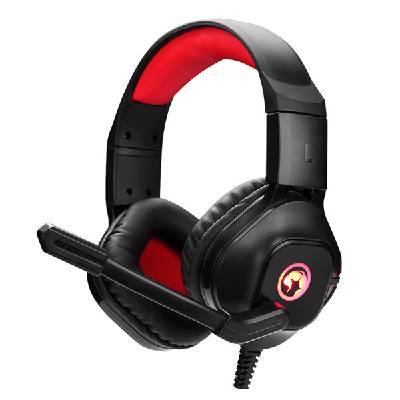Marvo HG8929, slúchadlá s mikrofónom, drôtová, čierna, podsvietená, 3.5 mm jack + rozdvojka + USB