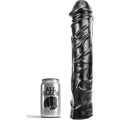 All black giant soft fisting dildo 32 cm